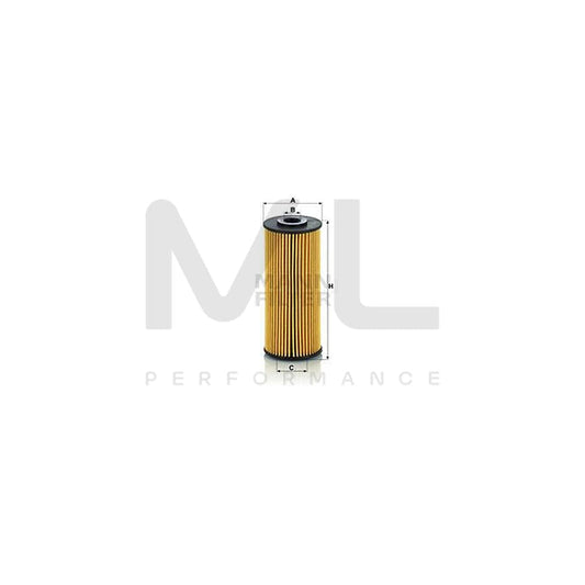 MANN-FILTER HU 7074 x Oil Filter with seal, Filter Insert