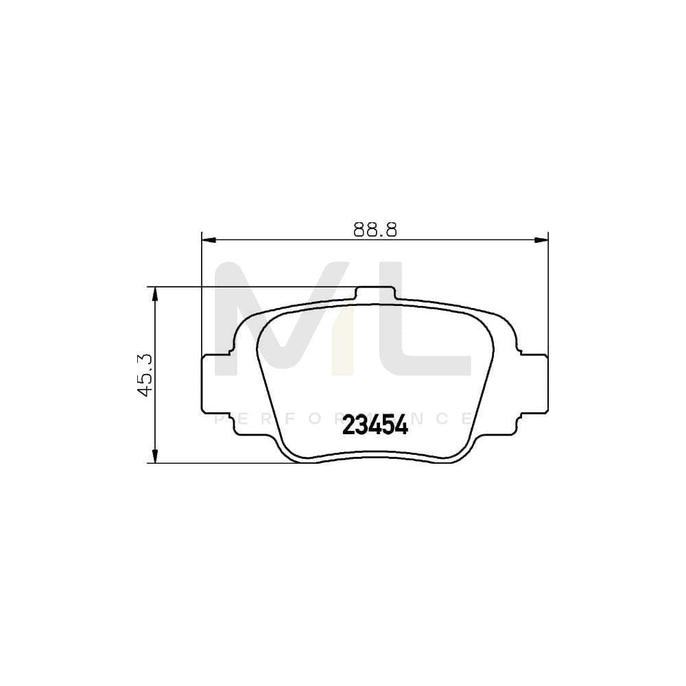 Hella 8DB 355 011-551 Brake Pad Set For Nissan Micra Ii Hatchback (K11) Not Prepared For Wear Indicator | ML Performance Car Parts