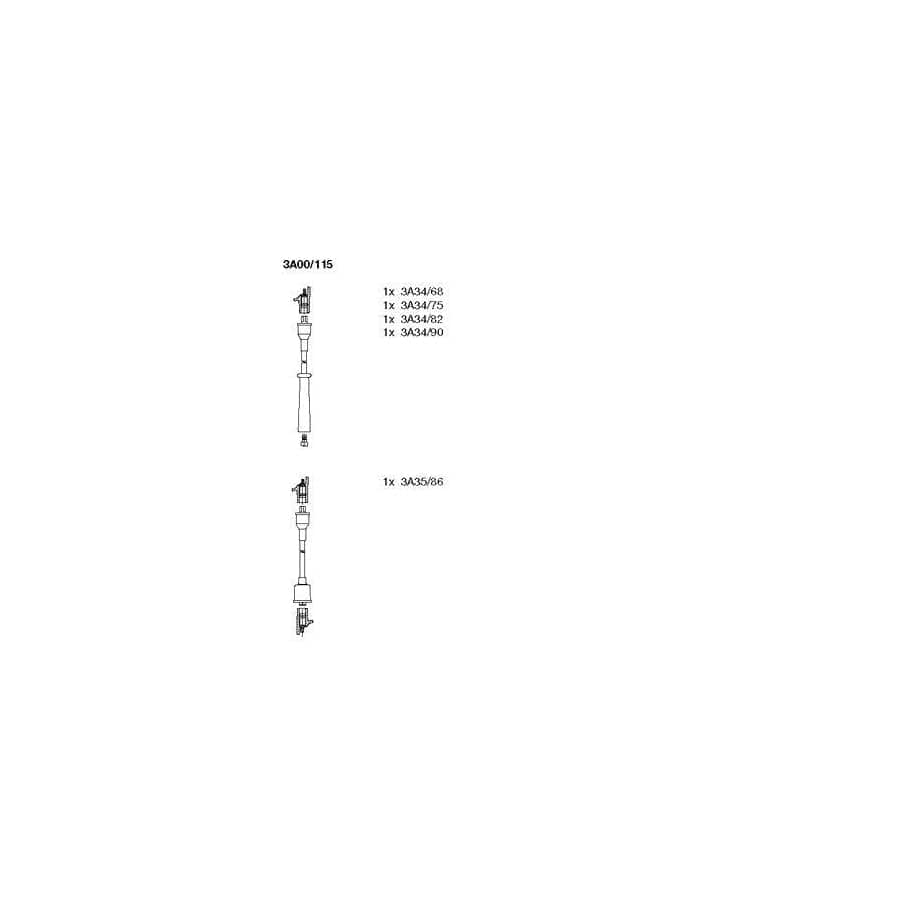 Bremi 3A00/115 Ignition Cable Kit for Ford Econovan
