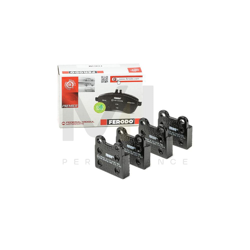 Ferodo Premier Eco Friction FDB3M Brake Pad Set Not Prepared for Wear Indicator, Without Accessories