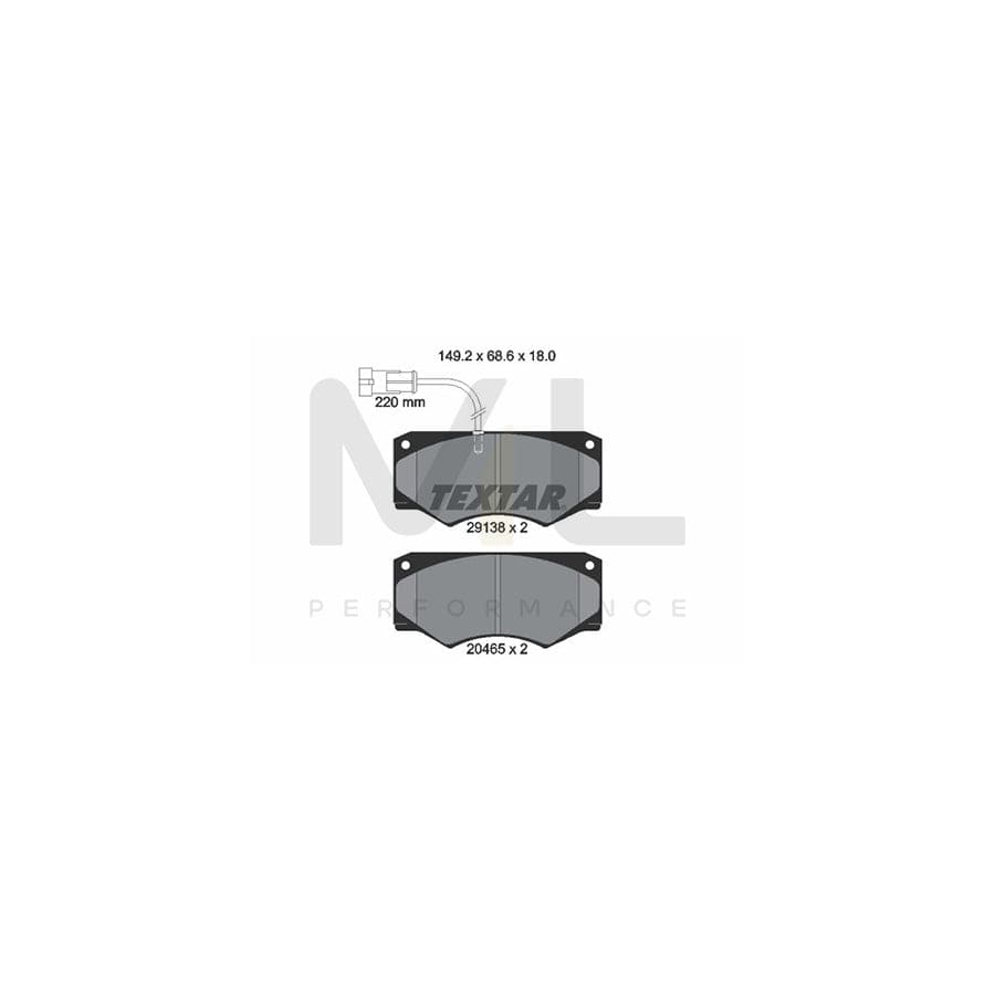 TEXTAR 2913801 Brake pad set for IVECO Daily with integrated wear warning contact