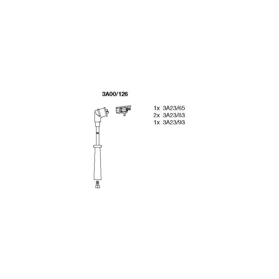 Bremi 3A00/126 Ignition Cable Kit for Mitsubishi Galant V Saloon (E10)