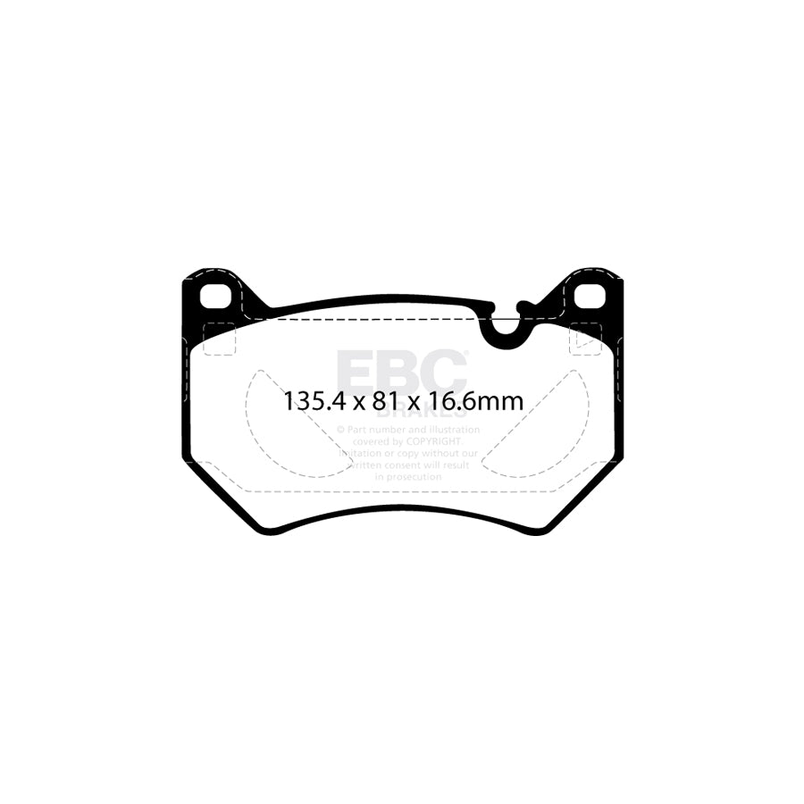 EBC DPX2436 Audi FY Q5 Ultimax Front Brake Pads - TRW Caliper 2 | ML Performance UK Car Parts