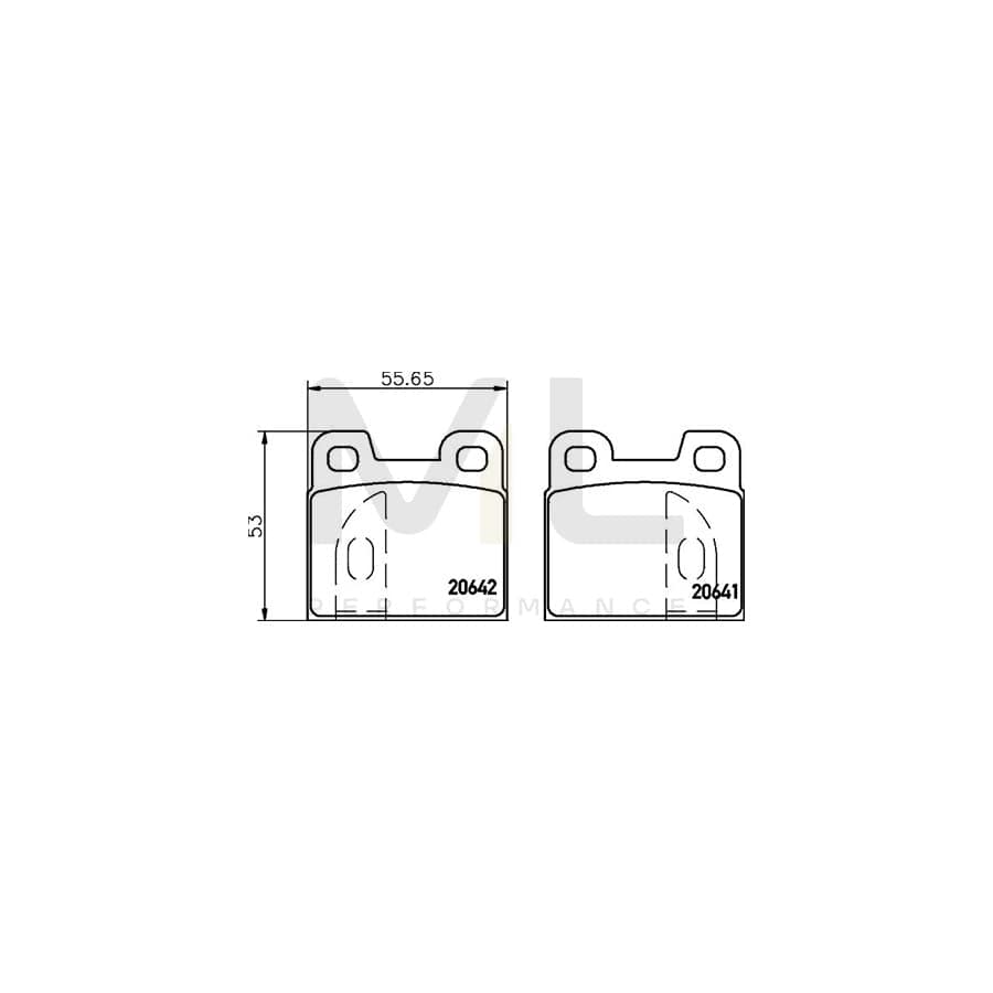 TEXTAR 2064103 Brake pad set not prepared for wear indicator