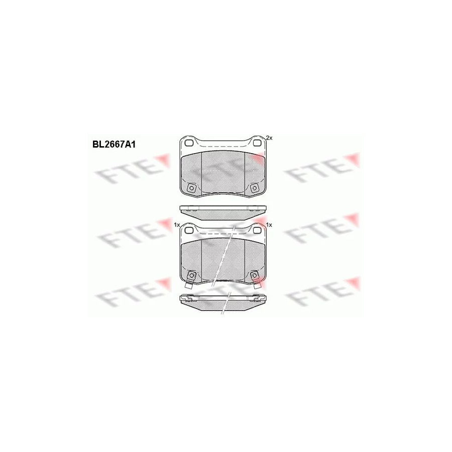 FTE Bl2667A1 Brake Pad Set for Lexus Is II Saloon (Xe20)