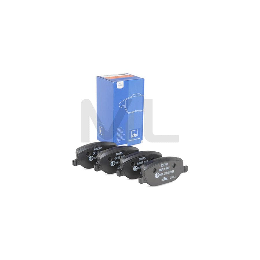 ATE 13.0460-2707.2 Brake pad set excl. wear warning contact, not prepared for wear indicator, with brake caliper screws