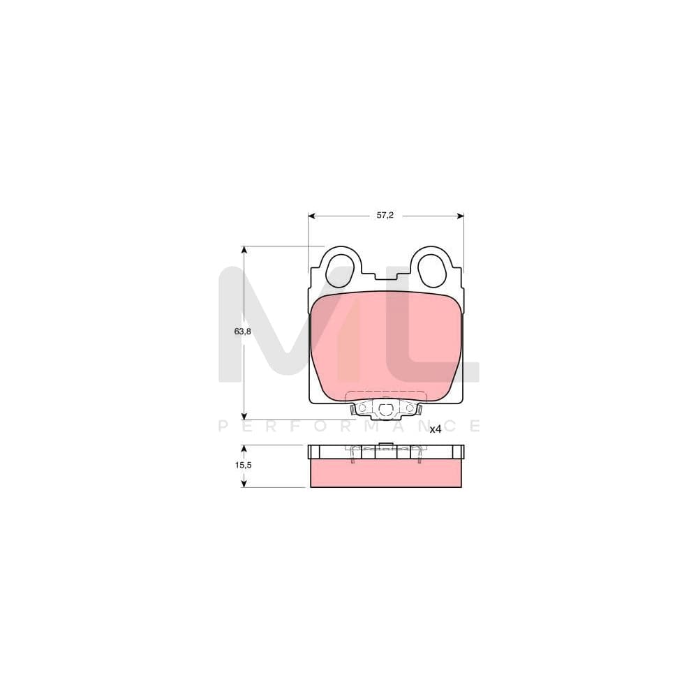 TRW Gdb3233 Brake Pad Set With Acoustic Wear Warning