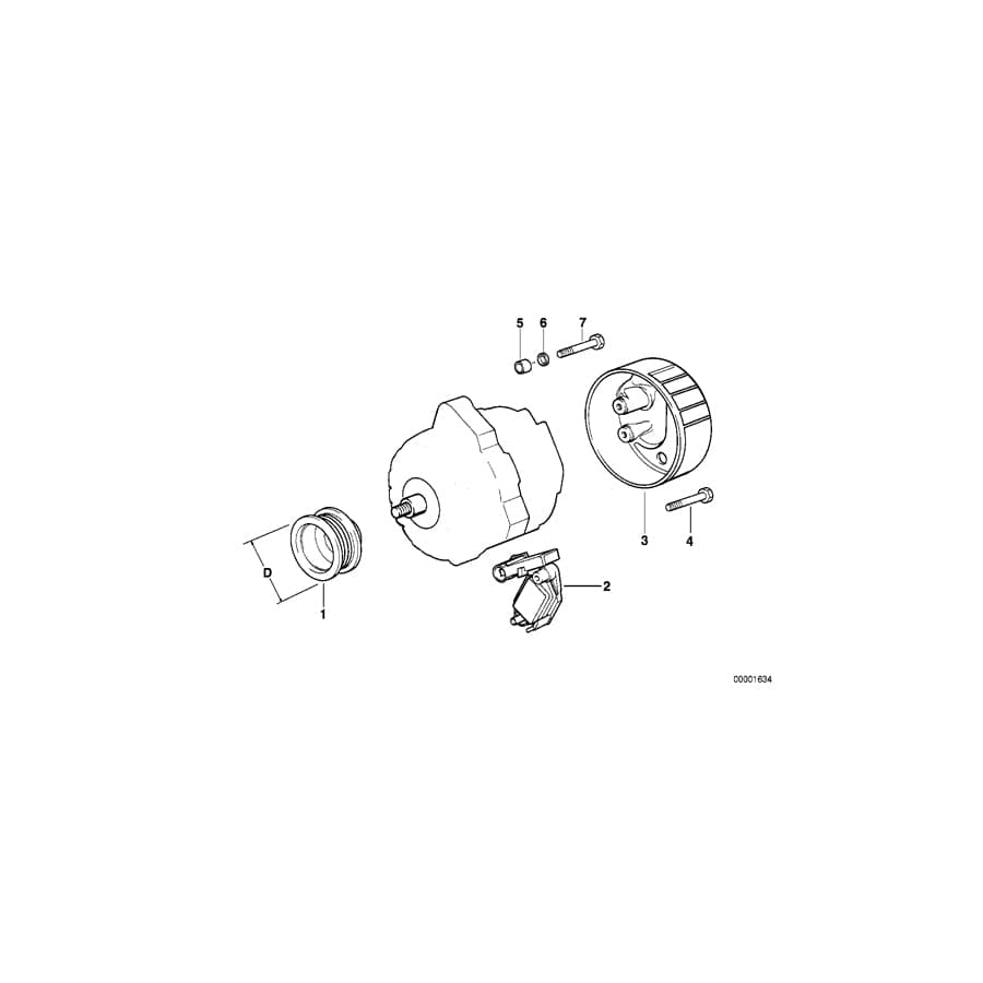 Genuine BMW 12317789983 E46 Exch. Compact Alternator 150A (Inc. 320d, 330xd & 318td)