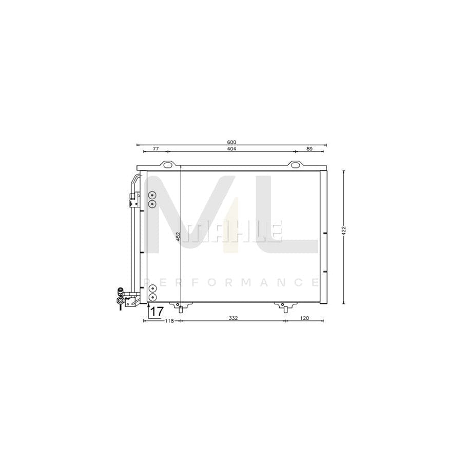 MAHLE ORIGINAL AC 211 001S Air conditioning condenser without dryer | ML Performance Car Parts