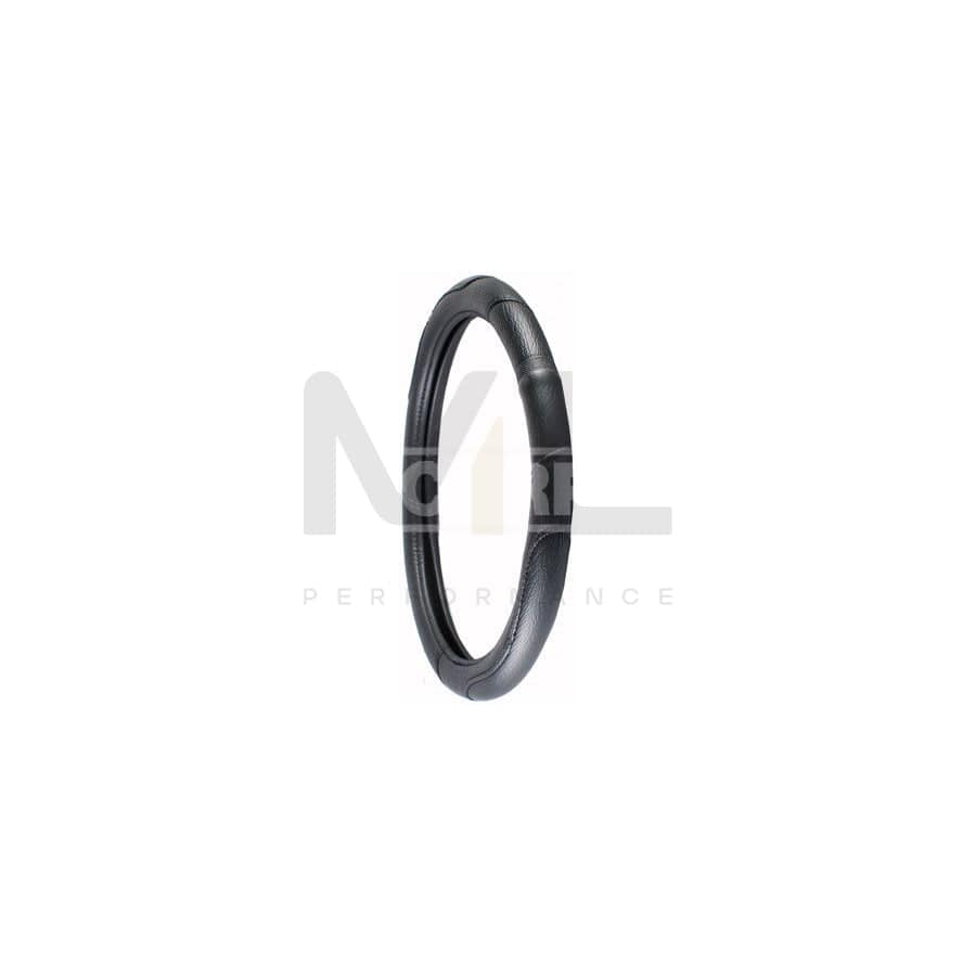 CARPRISS 79323304 Steering wheel cover Black, Ø: 46-48cm, Leather, PU (Polyurethane), Thermoplast