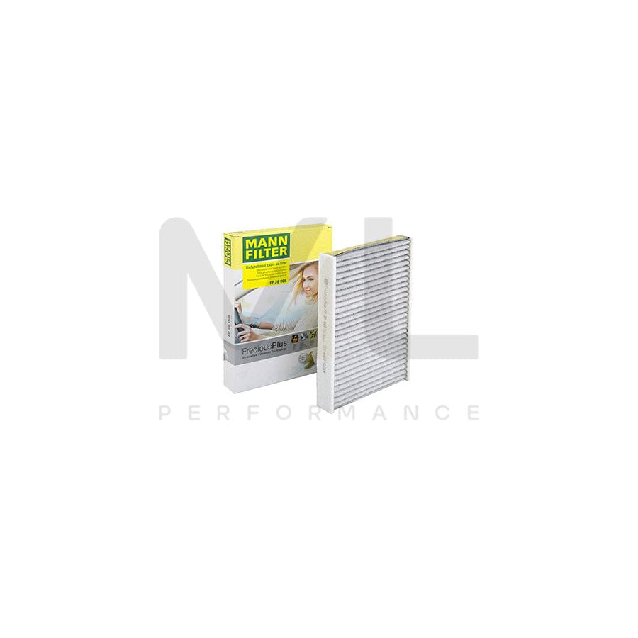 MANN-FILTER FP 26 006 Pollen filter Activated Carbon Filter, Activated Carbon Filter with polyphenol, Particulate filter (PM 2.5), with antibacterial action, with fungicidal effect