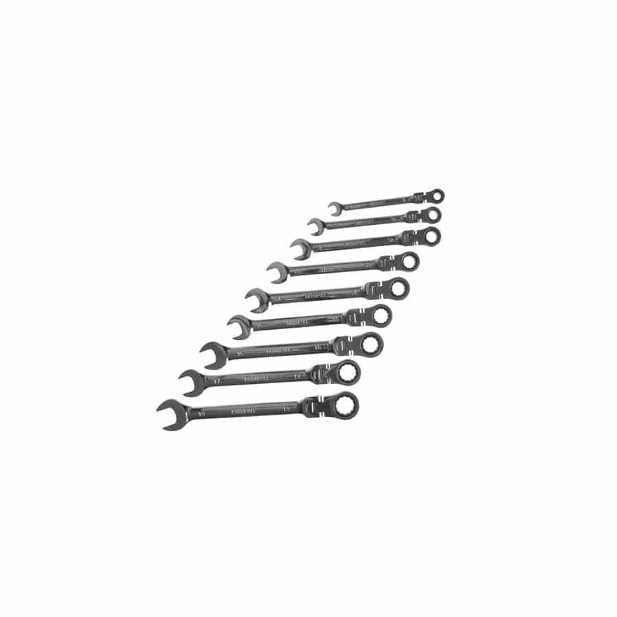 Faithfull FAISPARAT9S Ratchet Combination Spanner Flex Head Set, 9 Piece