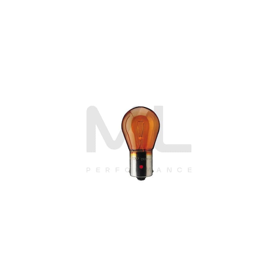 PHILIPS LongLife EcoVision 12496LLECOCP Bulb, indicator Yellow 12V 21W, Ball-shaped lamp, PY21W, BAU15s