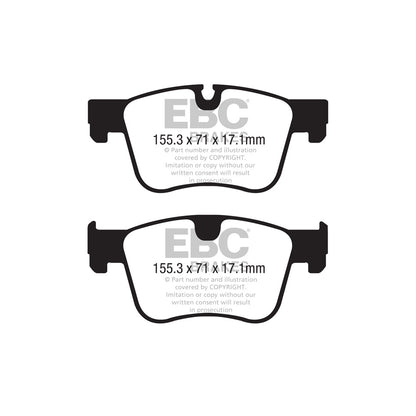 EBC PD11KF1358 Citroen Opel Peugeot Toyota Greenstuff Front Brake Pad & GD Disc Kit - Bosch/TRW Caliper 2 | ML Performance UK Car Parts