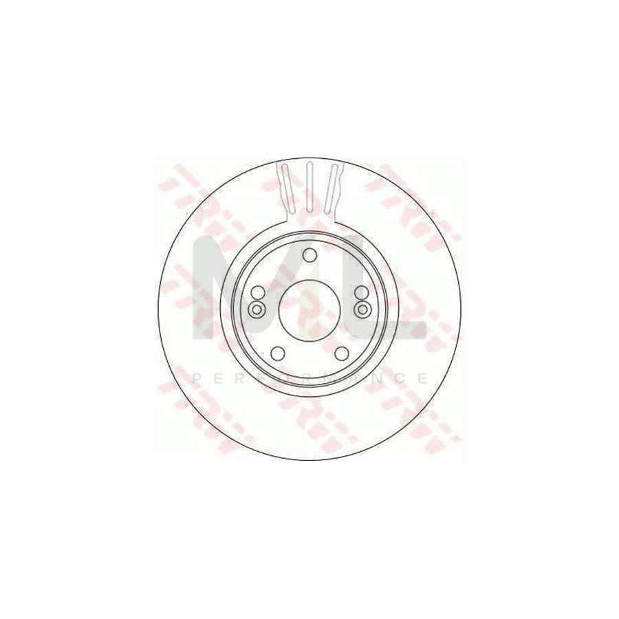 TRW DF4229 Brake Disc for RENAULT LAGUNA Vented  - 1 piece