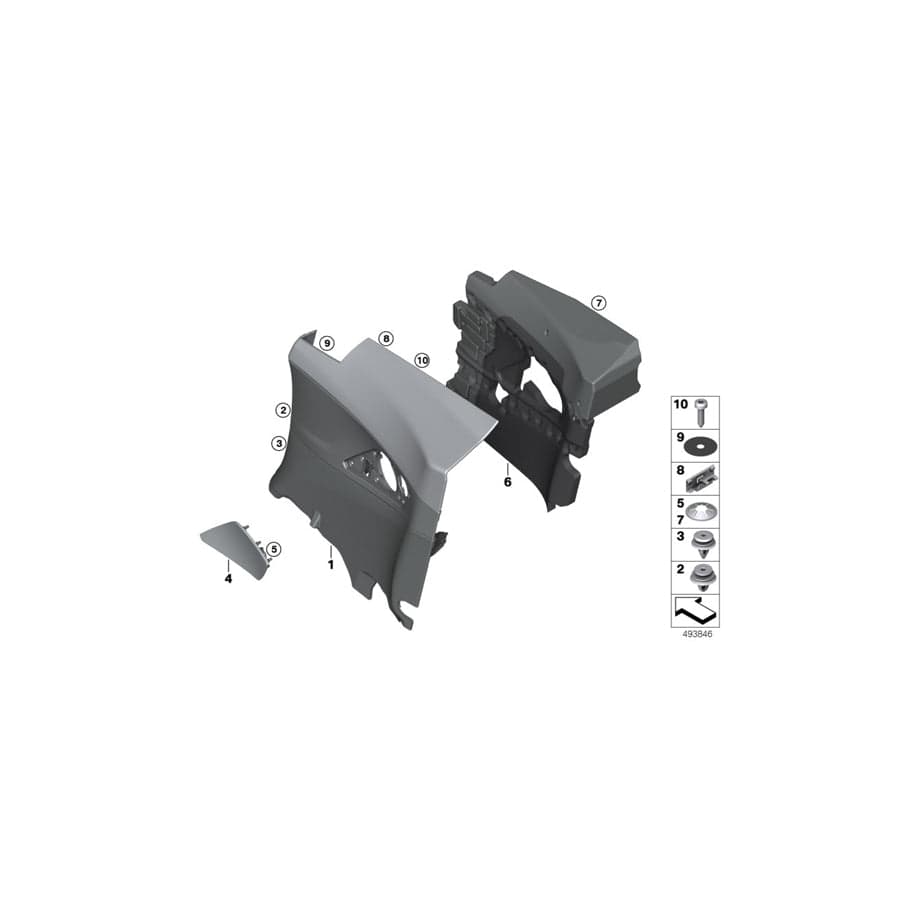 Genuine BMW 51439461969 G15 Lateral Trim Panel, Left TARTUFO (Inc. 840i, 840dX & M850iX)