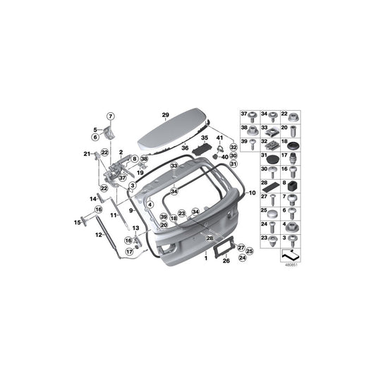 Genuine BMW 51247394613 Bracket Trigger Contact (Inc. 320i, 335dX & 320d ed)
