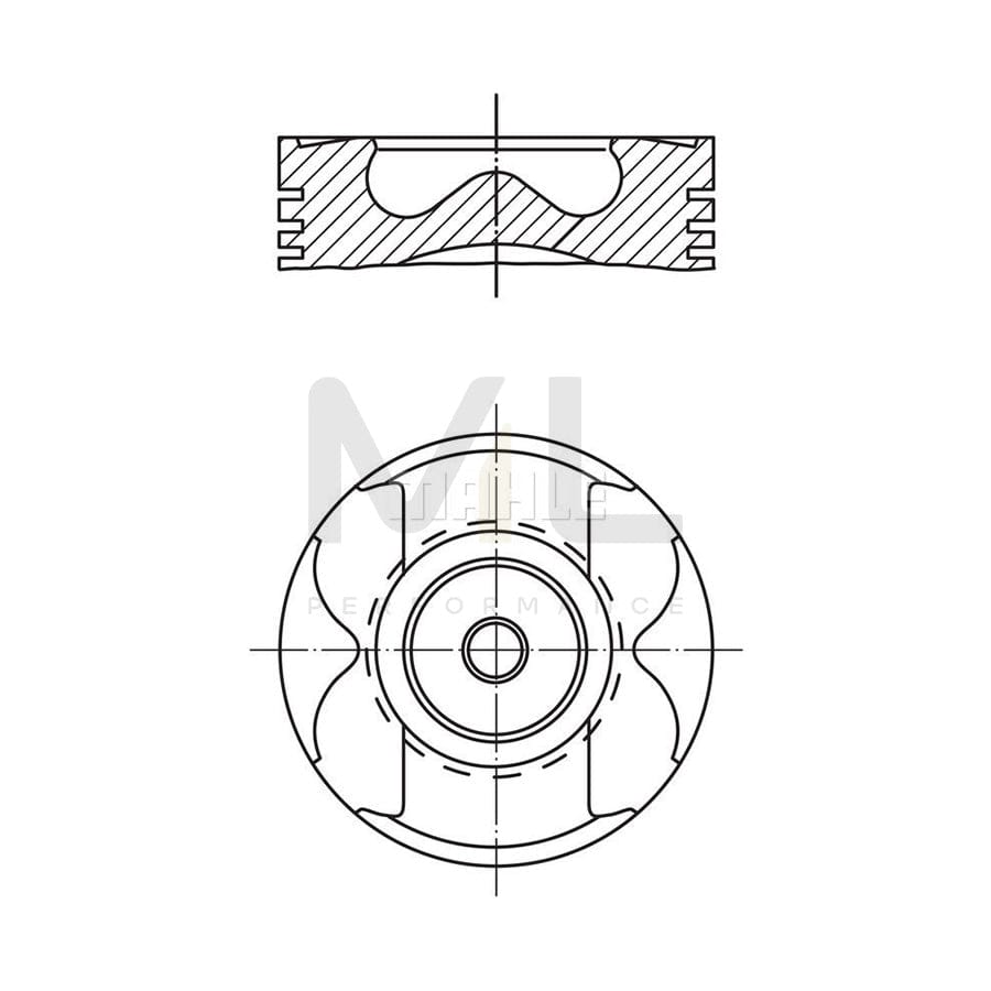 MAHLE ORIGINAL 021 PI 00113 001 Piston 84,25 mm, with cooling duct, with piston ring carrier | ML Performance Car Parts