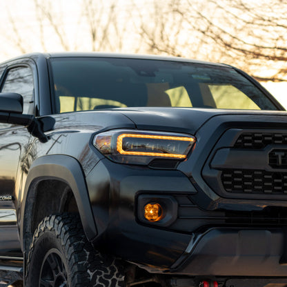 Form Lighting 2016-2023 Toyota Tacoma LED Projector Headlights with Selectable DRL Chrome (Pair)