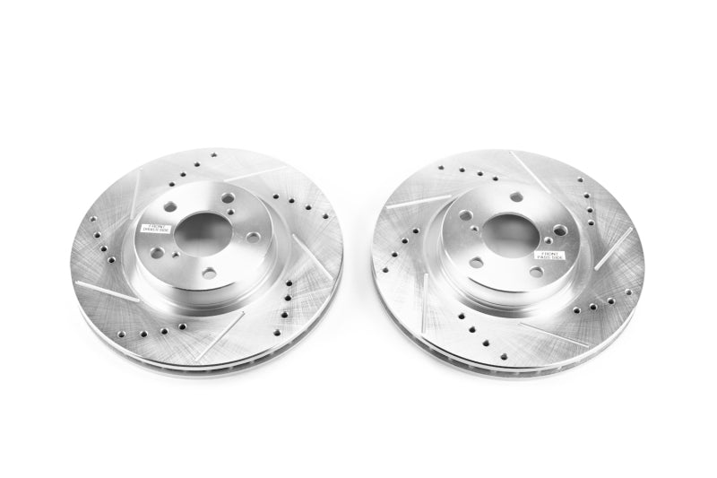 PowerStop Power Stop 17-19 Subaru Impreza Front Evolution Drilled & Slotted Rotors - Pair