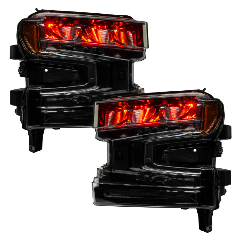 ORACLE Lighting Oracle 19-21 Silverado/Sierra 1500 RGB Demon Eye Headlight Kit - w/o Controller