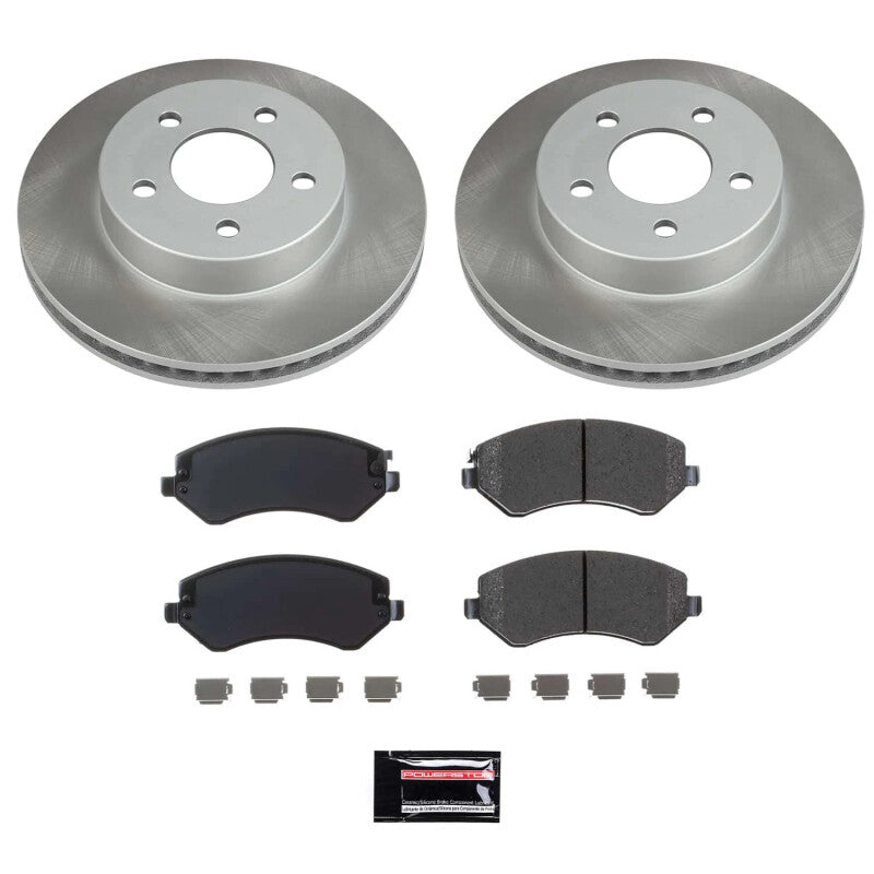 PowerStop Power Stop 02-07 Jeep Liberty Front Semi-Coated Rotor Kit
