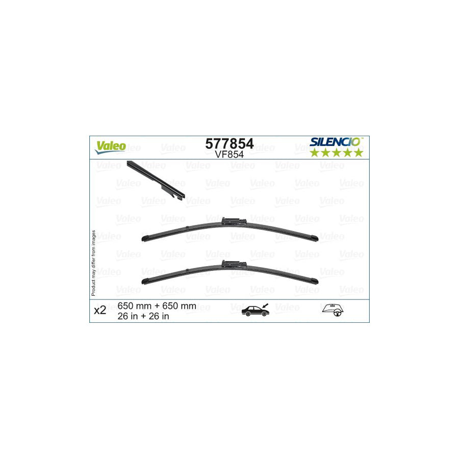Valeo Silencio Flat Blade Set 577854 Wiper Blade