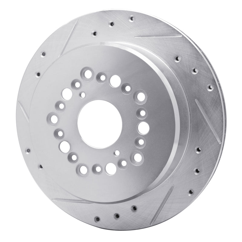 R1 Concepts R1 90-92 Lexus LS400 Rear Left Drilled & Slotted Silver Brake Rotor