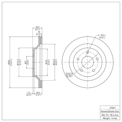 DFC 88-94 Chevrolet Corvette Front Brake Rotor