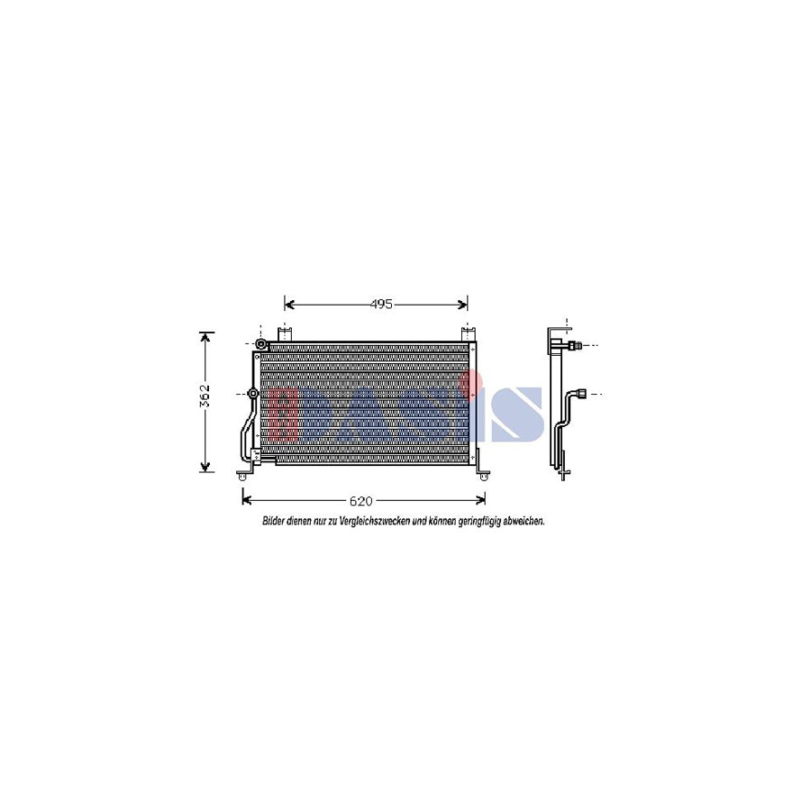 AKS Dasis 562090N Air Conditioning Condenser for Hyundai Pony