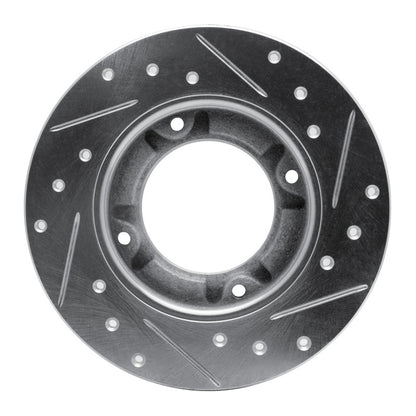 R1 Concepts R1 76-81 Honda Accord Hatchback Front Left Drilled & Slotted Silver Brake Rotor