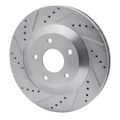 R1 Concepts R1 97-09 Cadillac XLR Right Front Drilled & Slotted Silver Brake Rotor