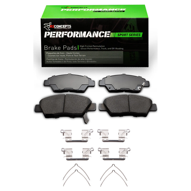 R1 Concepts R1 09-20 Honda Fit (Mexico) Front Performance Sport Pads & Hardware Kit