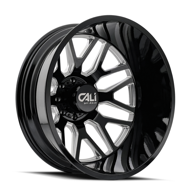 Cali Off-Road 9115D Invader Dually 24x8.25 / 8x210 BP / -232mm OS / 154.2mm Hub Gls Blk Mill Wheel