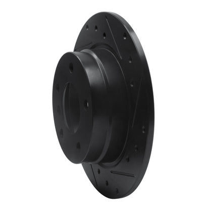 R1 Concepts R1 91-99 BMW 323I Rear Right Drilled & Slotted Black Brake Rotor