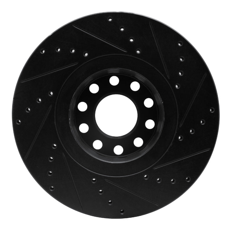 R1 Concepts R1 02-05 Volkswagen Passat (USA/Canada) Front Left Drilled & Slotted Black Brake Rotor