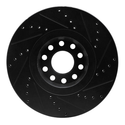 R1 Concepts R1 02-05 Volkswagen Passat (USA/Canada) Front Left Drilled & Slotted Black Brake Rotor
