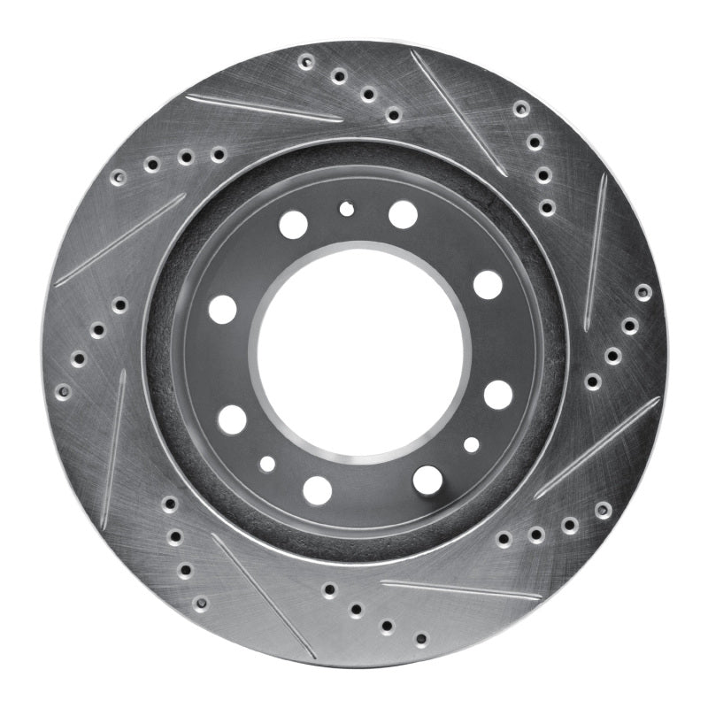 R1 Concepts R1 06-11 Cadillac DTS Front Left Drilled & Slotted Silver Brake Rotor