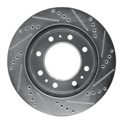 R1 Concepts R1 06-11 Cadillac DTS Front Left Drilled & Slotted Silver Brake Rotor