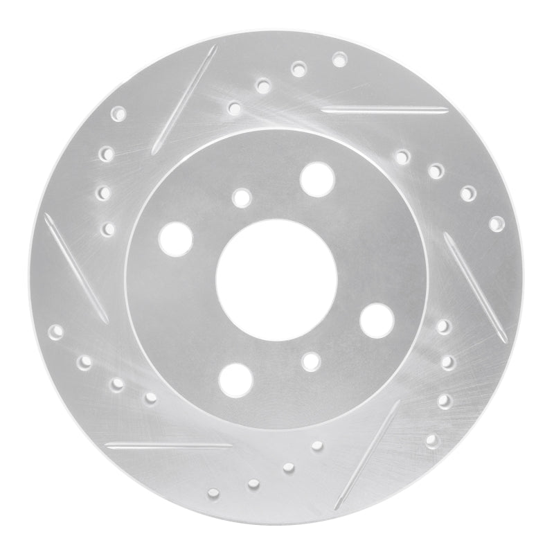 R1 Concepts R1 91-99 Toyota Tercel Front Left Drilled & Slotted Silver Brake Rotor