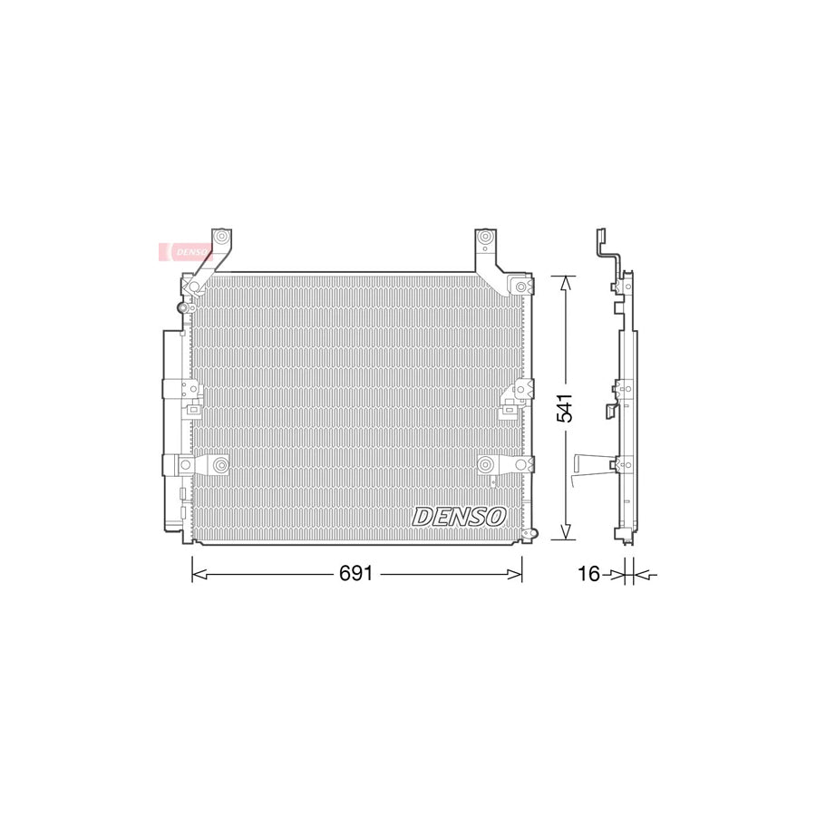 DENSO DCN50032 Air Conditioning Condenser for Lexus LX (J100)
