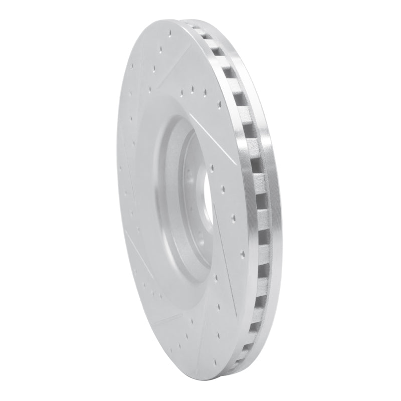 R1 Concepts R1 08-11 Audi TT Quattro Front Right Drilled & Slotted Silver Brake Rotor
