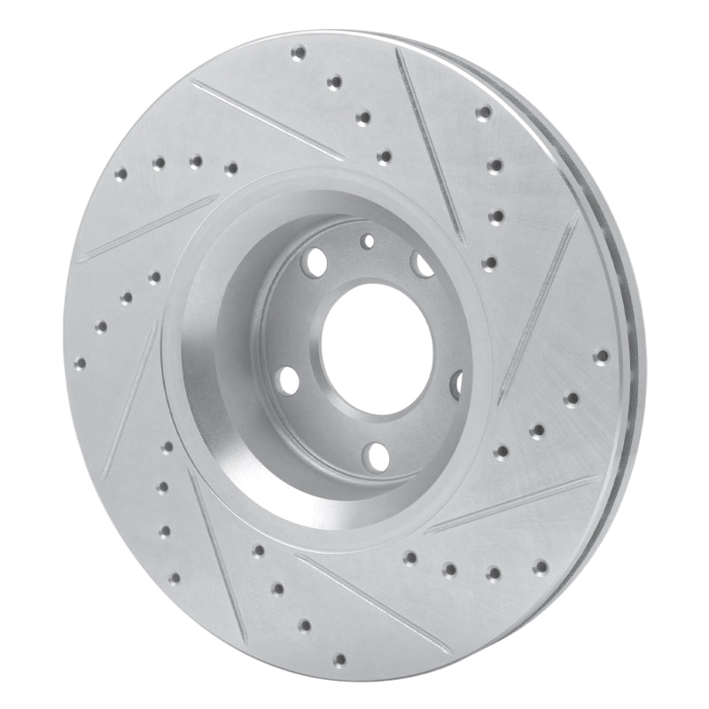 R1 Concepts R1 05-11 Audi A6 (USA/Canada) Front Left Drilled & Slotted Silver Brake Rotor