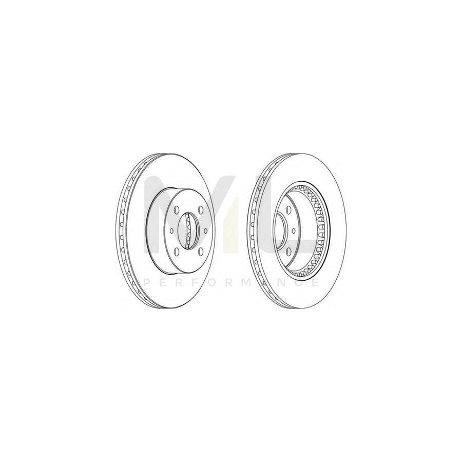 Ferodo DDF1006-1 Brake Disc Vented, With Bolts/Screws  - Pair
