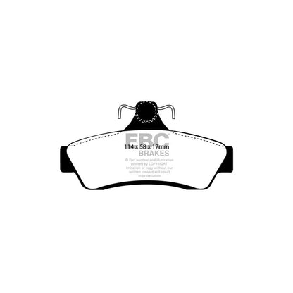 EBC PD03KR315 Holden Commodore (VZ) Yellowstuff Rear Brake Pad & Plain Disc Kit 2 | ML Performance UK Car Parts