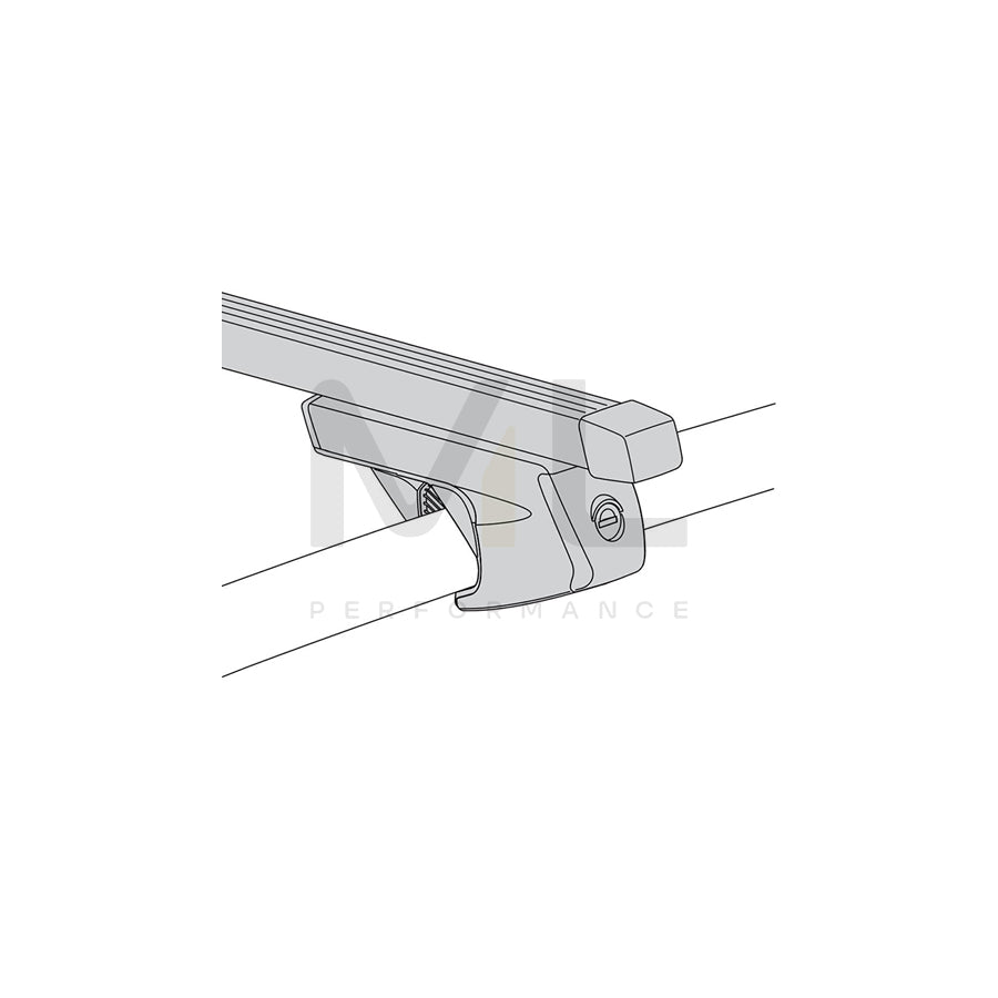 ATERA SIGNO, RT 048150 Roof bars for open roof rails, 150 cm, 100 kg, Steel