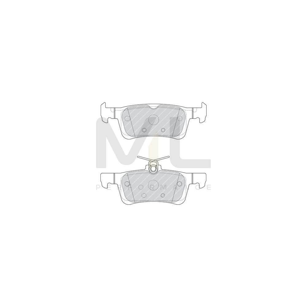Ferodo FDB4695 Brake Pad Set for Peugeot 308 Premier Eco Friction, Not Prepared for Wear Indicator, Without Accessories