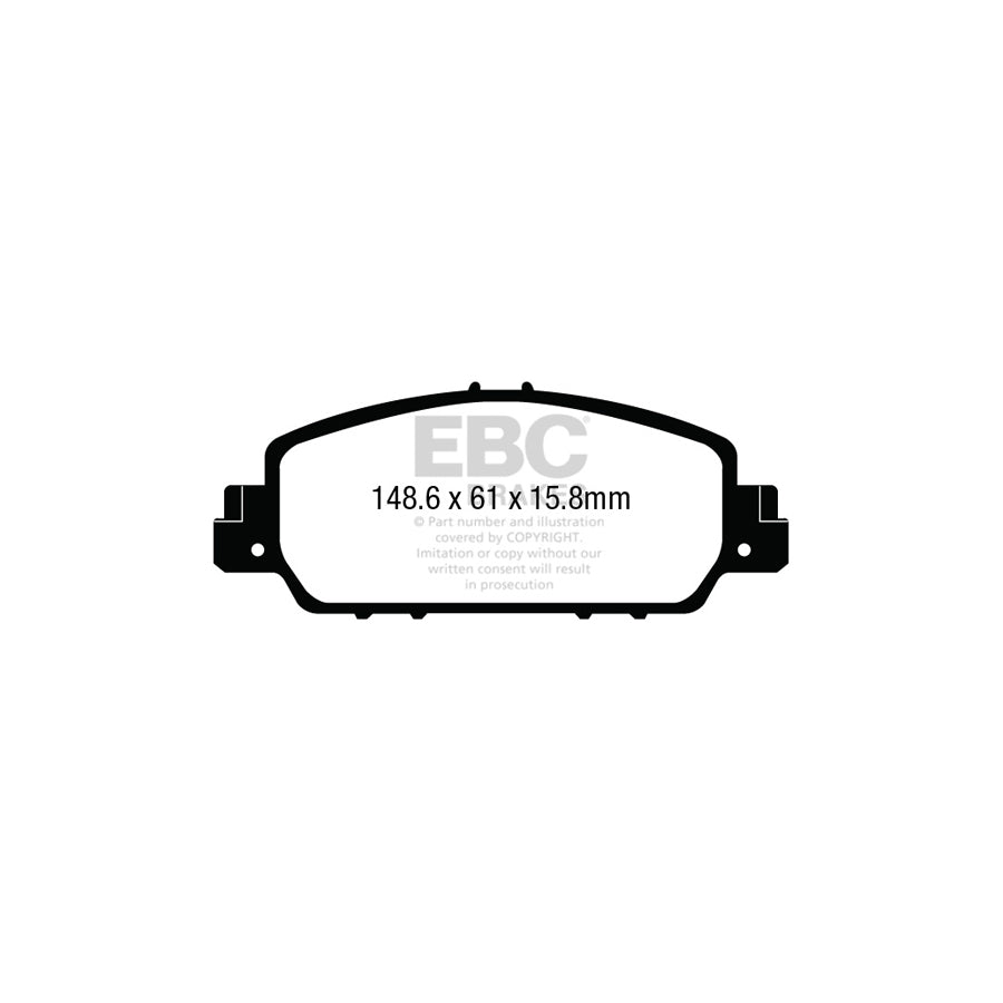 EBC DP23014 Honda HR-V Greenstuff Front Brake Pads 2 | ML Performance UK Car Parts