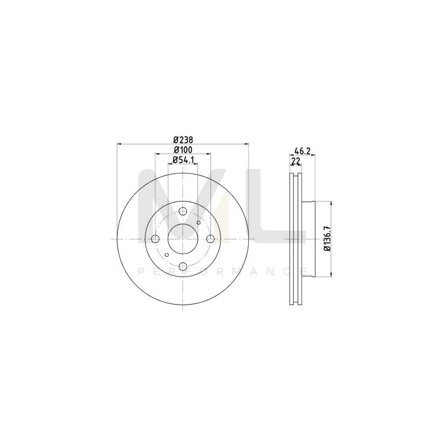 TEXTAR 92067900 Brake Disc for TOYOTA Celica V Coupe (T180) Internally Vented, without wheel hub, without wheel studs  - 1 piece