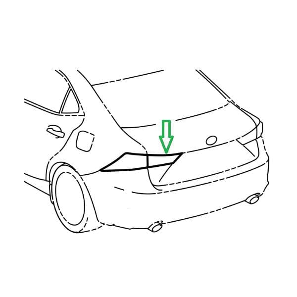 Genuine Lexus 81591-48140 RX Phase 3 N/S Rear Inner Tail Lamp